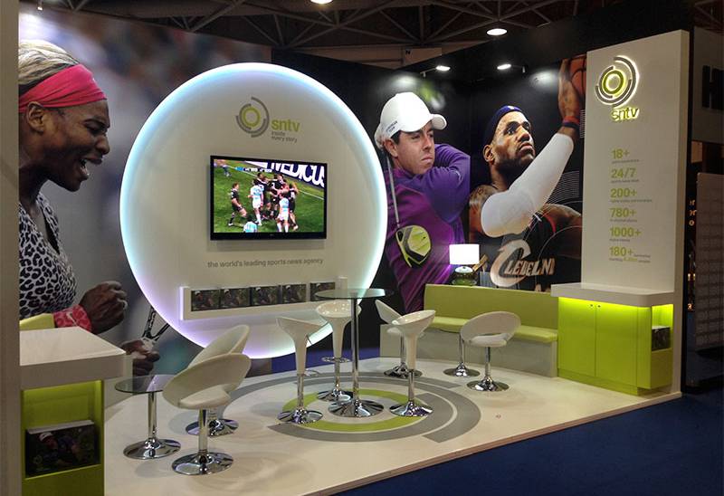 SPORTEL Monaco Exhibition Stand Design for SNTV