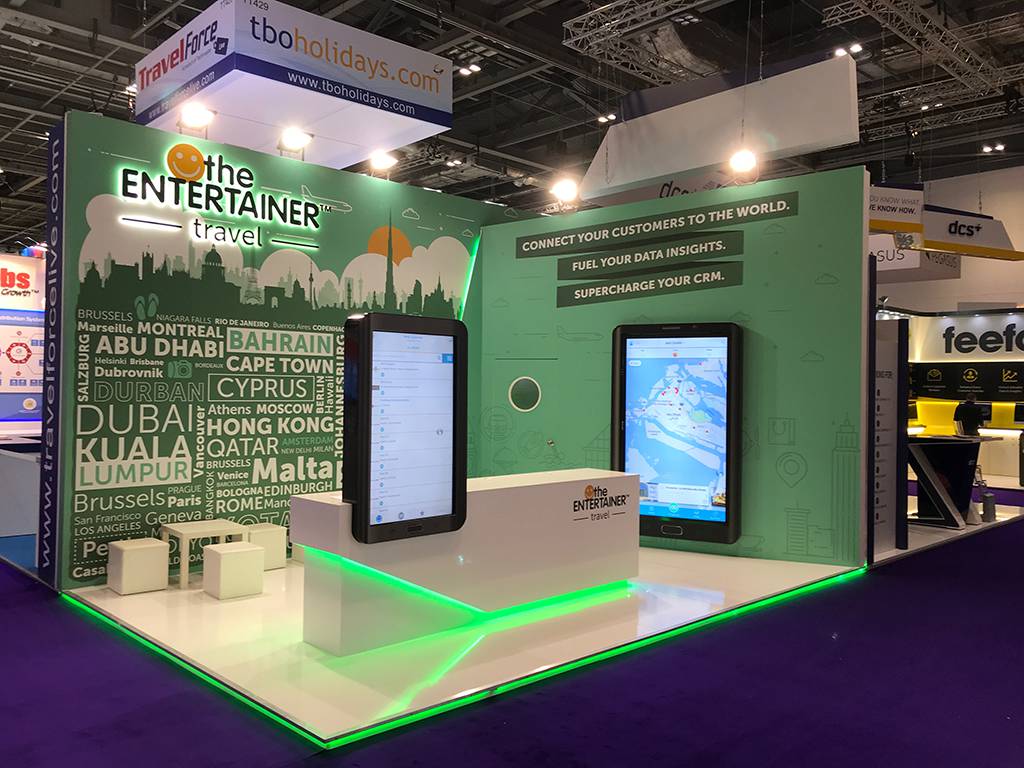 The Entertainer Travel @ World Travel Market Exhibition Stand Design at ExCeL